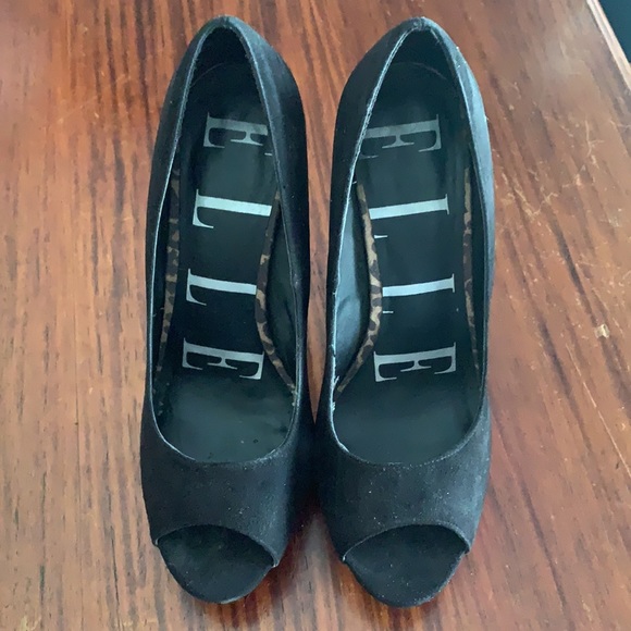 Elle black/red/cheetah heels - Picture 2 of 4